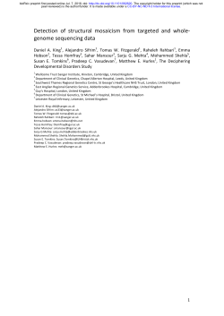Detection of structural mosaicism from targeted and whole