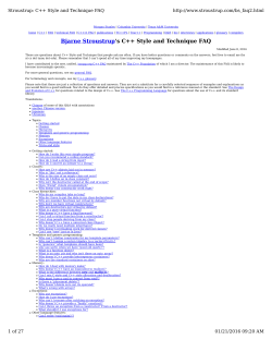 Bjarne Stroustrup`s C++ Style and Technique FAQ