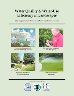 Landscape Training Manual - Irvine Ranch Water District