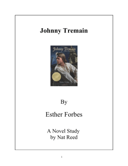 Johnny Tremain - Reed Novel Studies
