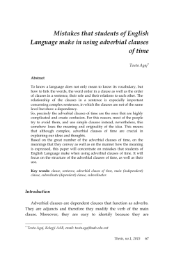 Mistakes that students of English Language make in using adverbial