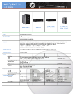 Dell&trade; OptiPlex&trade; 745 Tech Specs