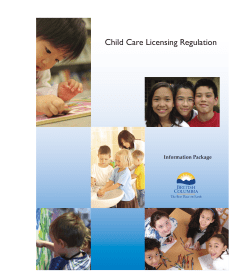 Child Care Licensing Regulation