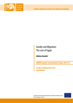 creating a precedent - European University Institute