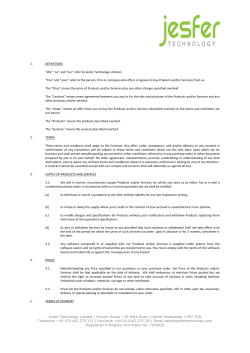 Terms and conditions