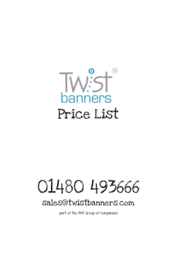 Price List - Twist banners