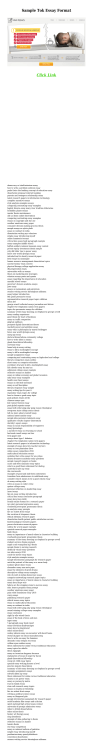 Sample Tok Essay Format