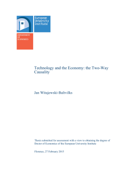 Technology and the Economy: the Two