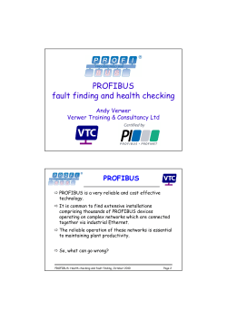 PROFIBUS fault finding and health checking