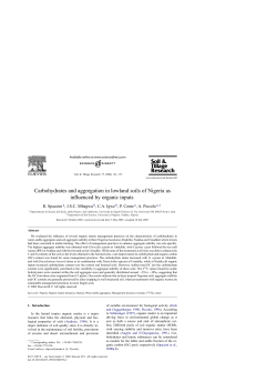 Carbohydrates and aggregation in lowland soils of