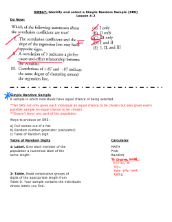 4-2 Simple Random Sampling (SRS)