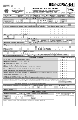 BIR Form 1700