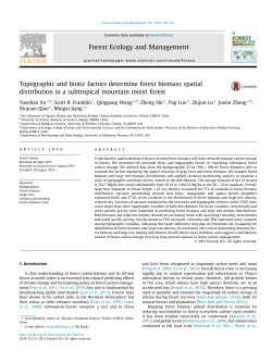 Topographic and biotic factors determine forest biomass