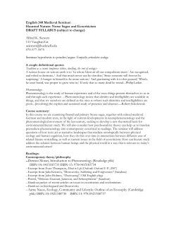 English 340: Haunted Nature