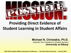 Mission Possible: Providing Direct Evidence of Student Learning in