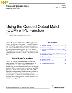 AN2857:Using the Queued Output Match (QOM) eTPU Function
