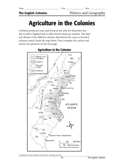 Agriculture in the Colonies