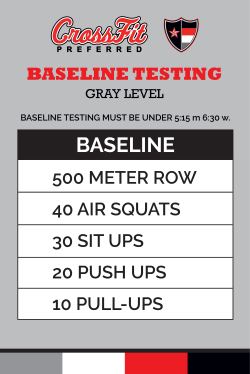 baseline testing - CrossFit Preferred