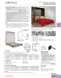 Home and Closet Organization Wall Beds by H&auml;fele