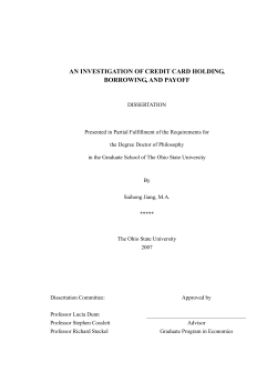 an investigation of credit card holding, borrowing, and payoff