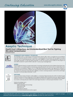 Continuing Education Aseptic Technique