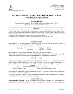 Inversion of Sugar : The hydrolysis of sucrose by boiling with a
