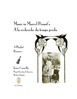 10OCT2013 Musical References in Marcel Proust