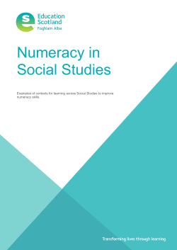 Numeracy in Social Studies
