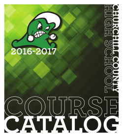 CCHS Course Catalog 2016-17 - Churchill County School District