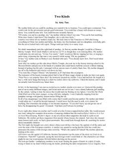 Amy Tan, "Two Kinds"