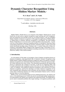 Dynamic Character Recognition Using Hidden Markov Models.1