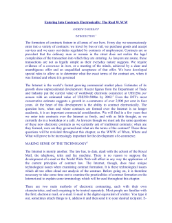 Entering Into Contracts Electronically: The Real W