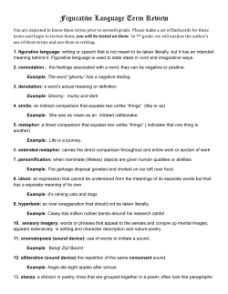 Figurative Language Term Review