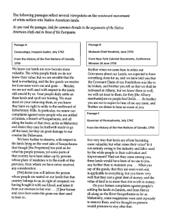 Passage A Canassalego, Iroquois leader, July 1742