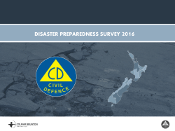disaster preparedness survey 2016 - Ministry of Civil Defence and