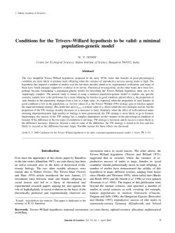 Conditions for the Trivers±Willard hypothesis to be valid: a minimal