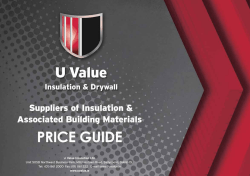 Price Guide - U Value Insulation