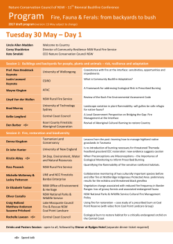 Draft Conference Program