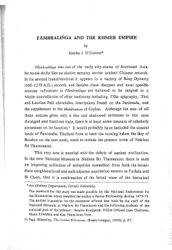 TAMBRALINGA AND THE KHMER EMPIRE