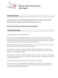 Master Harold and the Boys