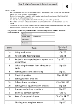 Homework Task Booklet B