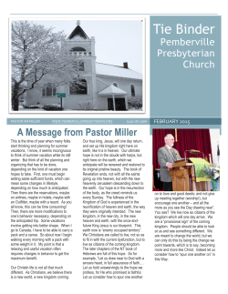 Feb 2015 Tie Binder Newsletter