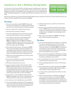 Questions to Ask a Wedding Photographer - Here