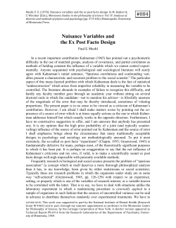 084Nuisance Variables