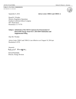 Advice 3300-E, Submission of the SEGS III, IV, and V