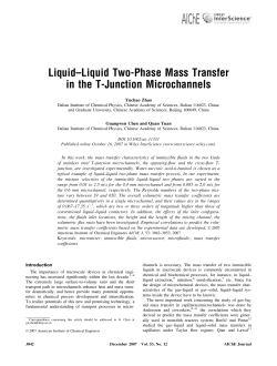 Liquid-liquid two-phase mass transfer in the T