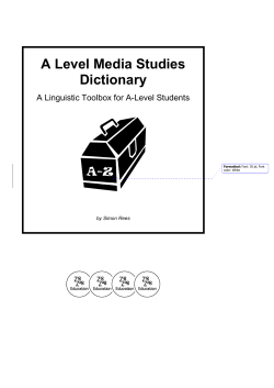 A Level Media Studies Dictionary