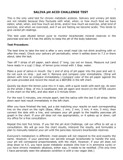 SALIVA pH ACID CHALLENGE TEST