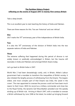 teaching the history of India and Pakistan