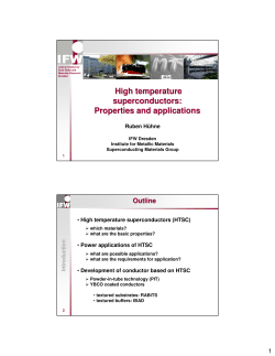 High temperature superconductors: Properties and applications